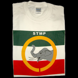 White T-Shirt w/Montagnard Flag
