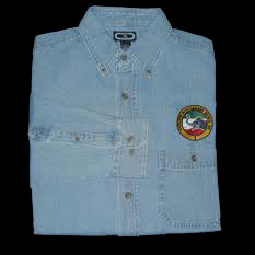 Long Sleeve Denim Shirt w/STMP Logo