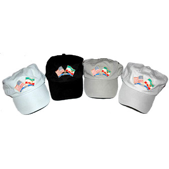 Crossed US/Montagnard Flags Caps