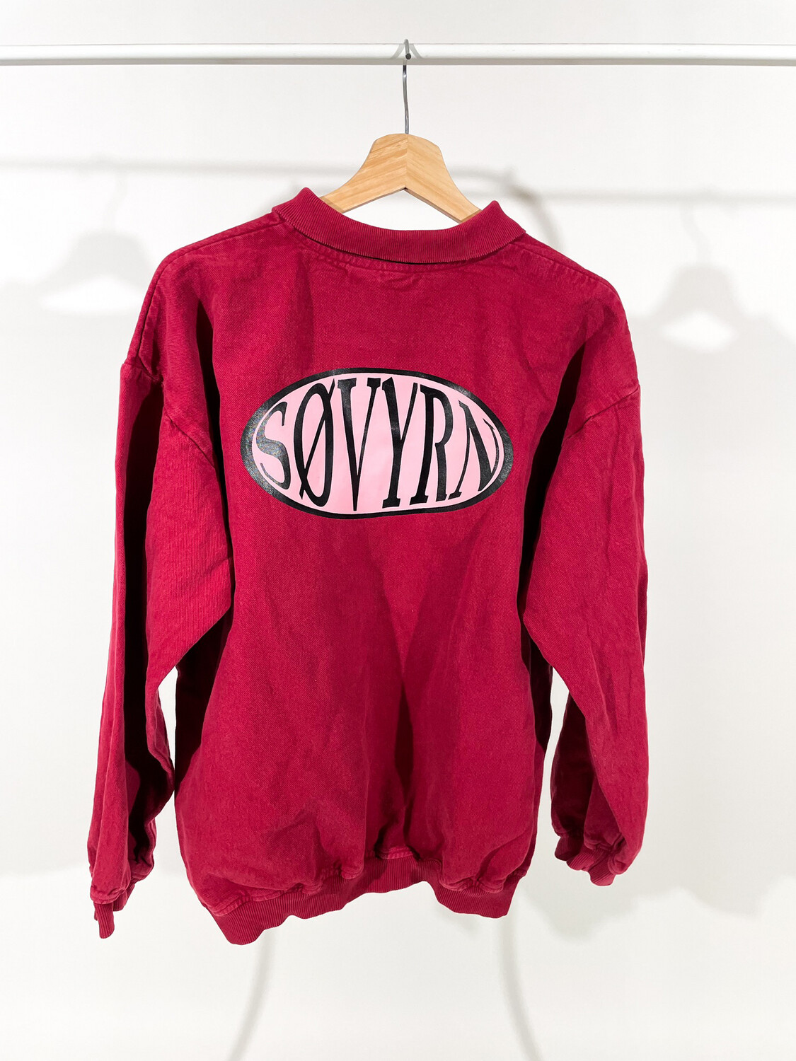 Long Sleeve Collared Shirt Sz. L Red 1/1