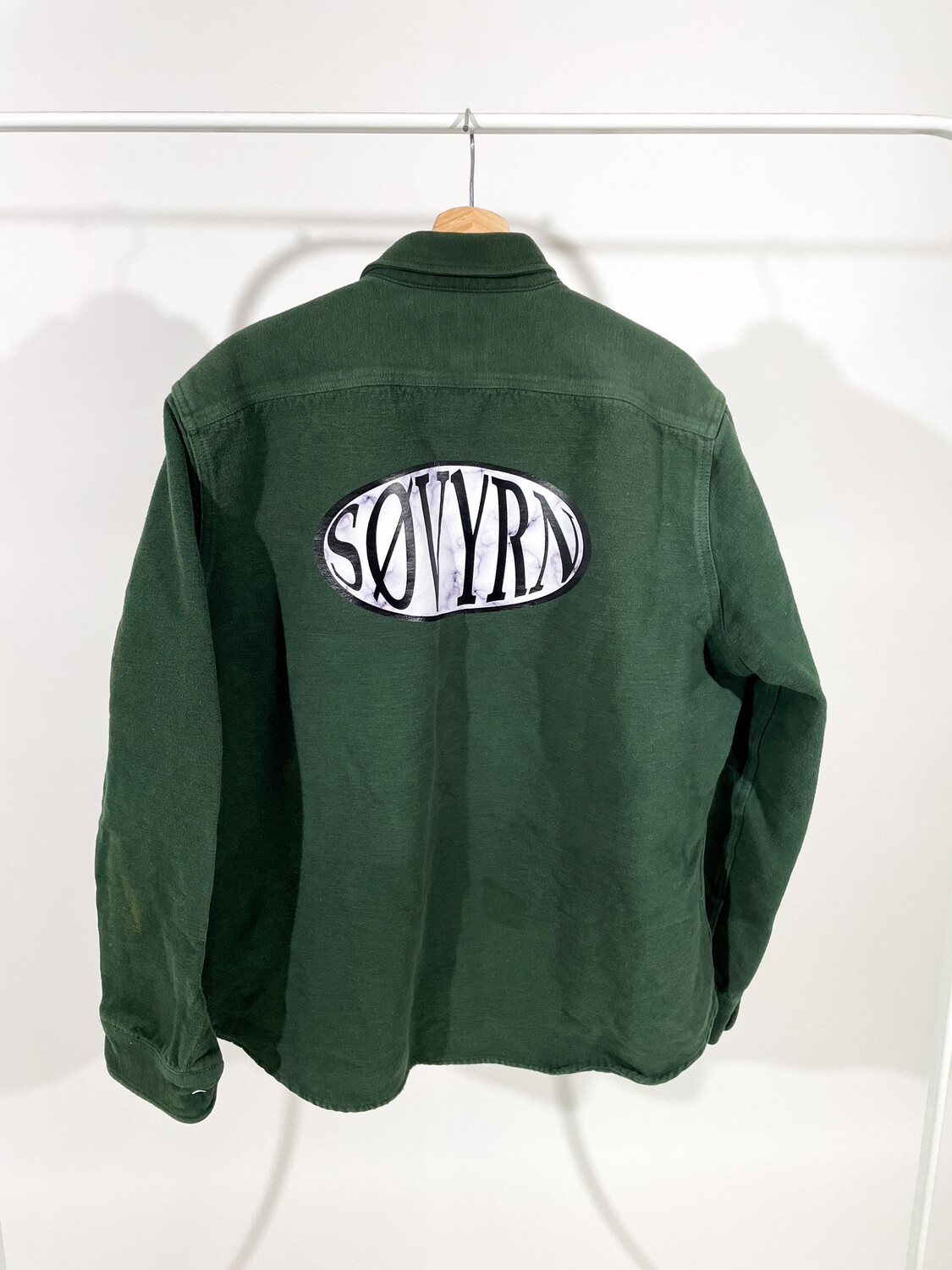 Thick Longsleeve Button Up Sz. XL Green/Granite Graphic 1/1