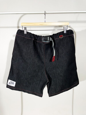 Black Denim Shorts Sz. L 1/1 Adjustable 