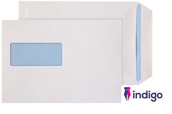 Lot of 50 white envelopes a5 size 162 x 229 mm with 45x100mm c5 windows