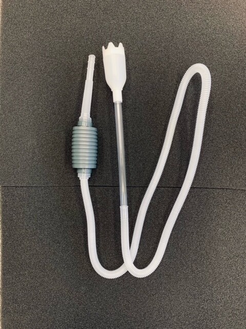 Grusrengörare med sifonpump