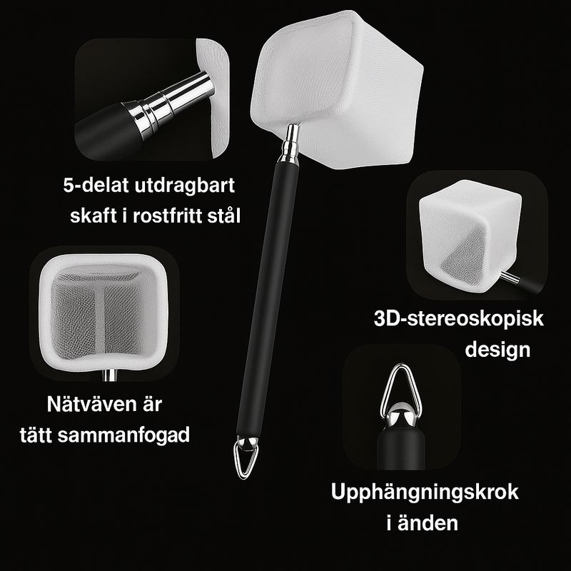 3D teleskopisk räkhåv (18-53 cm)