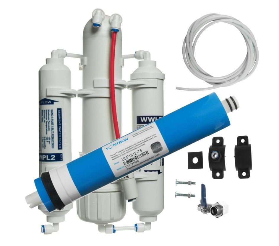 комплектующие для водяных фильтров. колба мембраны обратного осмоса. фильтр обратного осмоса осмо про. автоматический отсечной запорный клапан для обратного осмоса. комплектующие для осмоса.