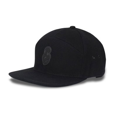"OBSIDIAN" Black w/PVC Patch Snapback Hat