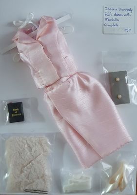 Pink Dress with Mantilla Ensemble