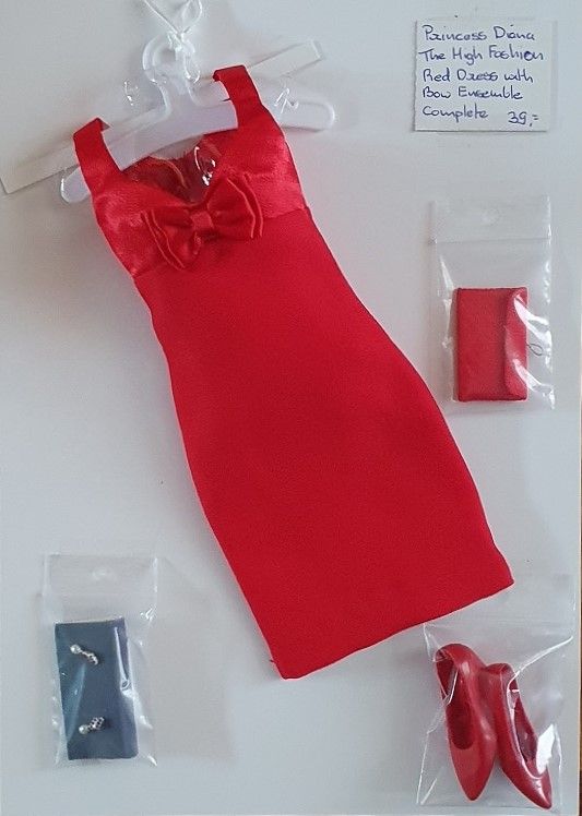 The High Fashion Red Dress with Bow Ensemble
