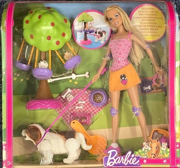 Dog Walks Barbie