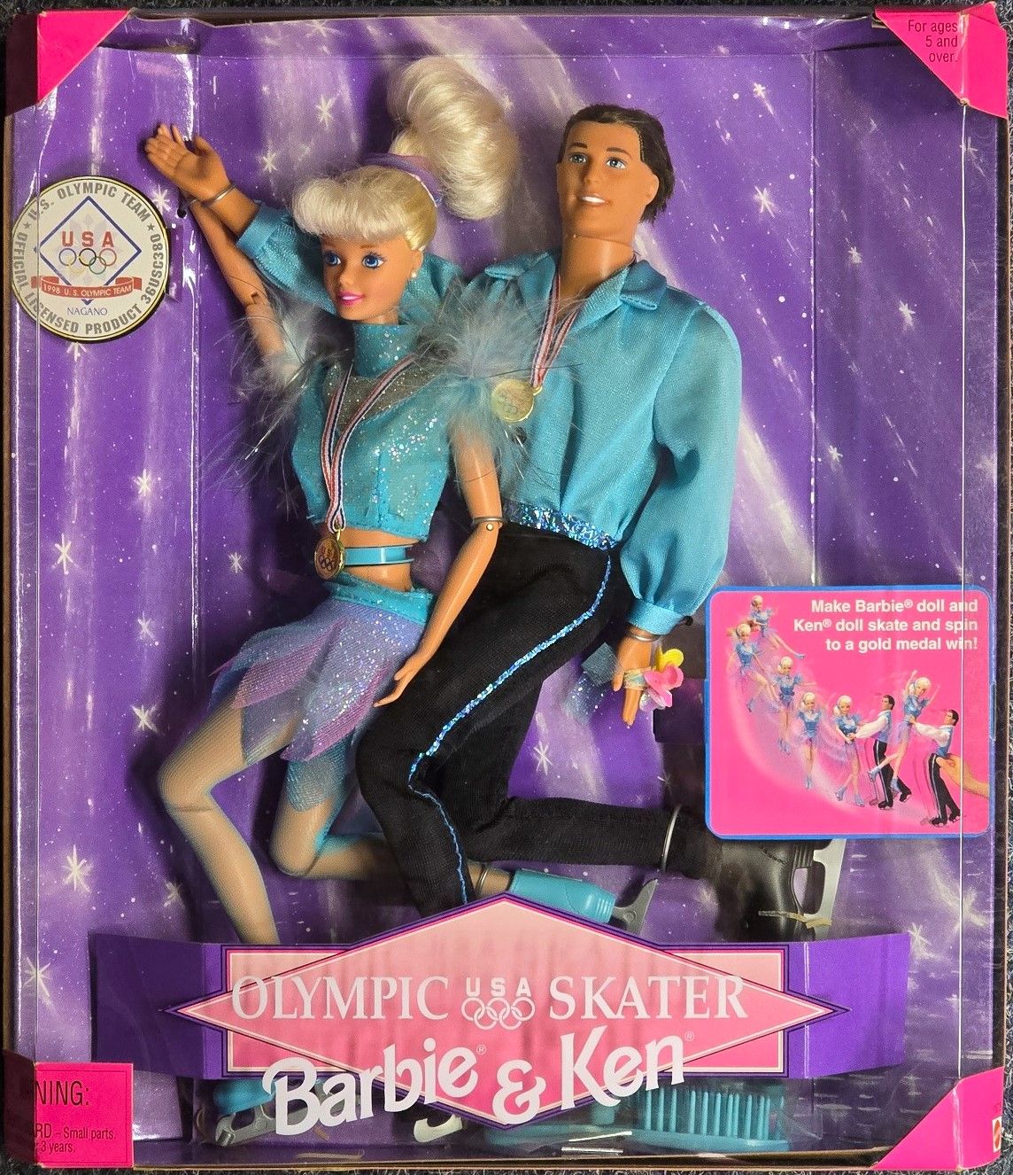 Olympic USA Skater Barbie &amp; Ken