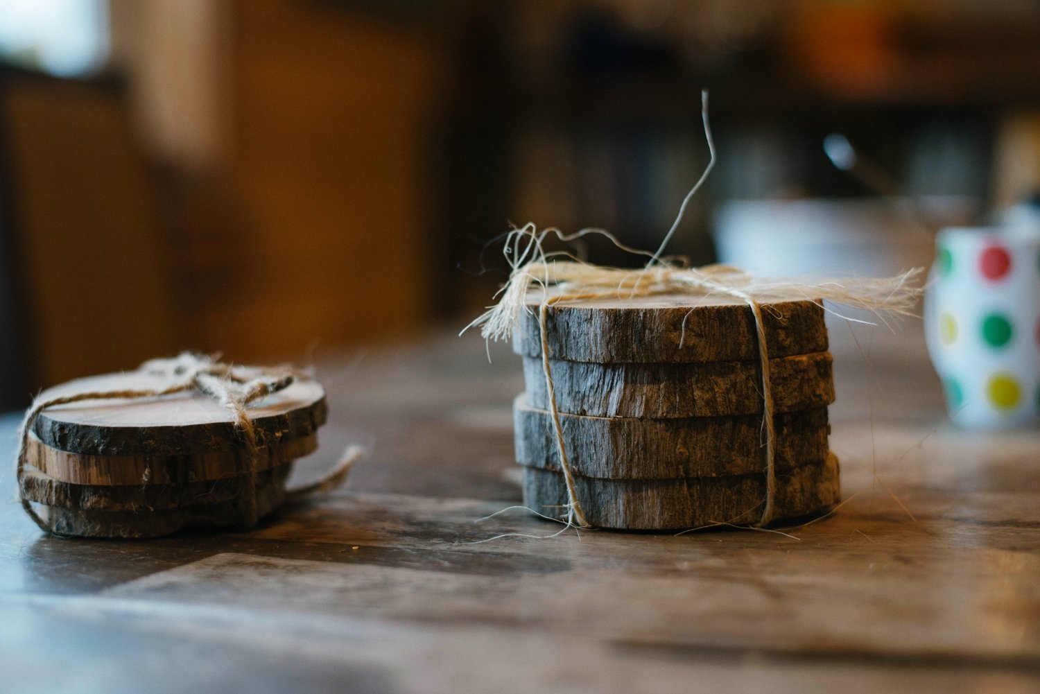 Hand Made Cedar Wood Coasters Set of 4