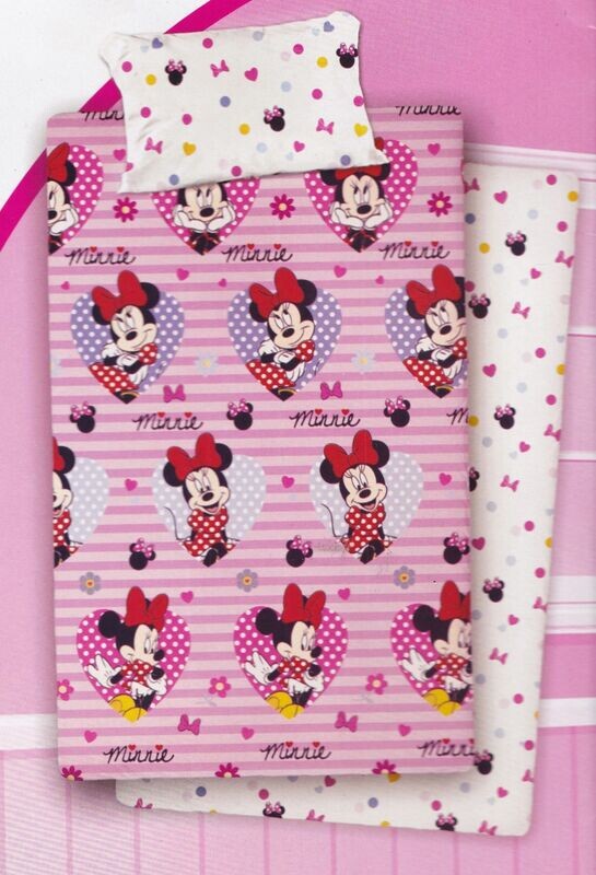 Juego de sábanas franela MOD. MINNIE - 90 CM.