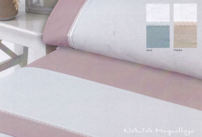 Juego de sábanas MOD. NAJA - 166 HILOS -cama 90 cm.
