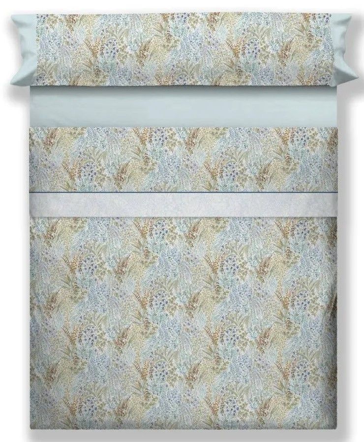 Juego de sábanas MOD. SELMA azul 50%50% 180 cm.