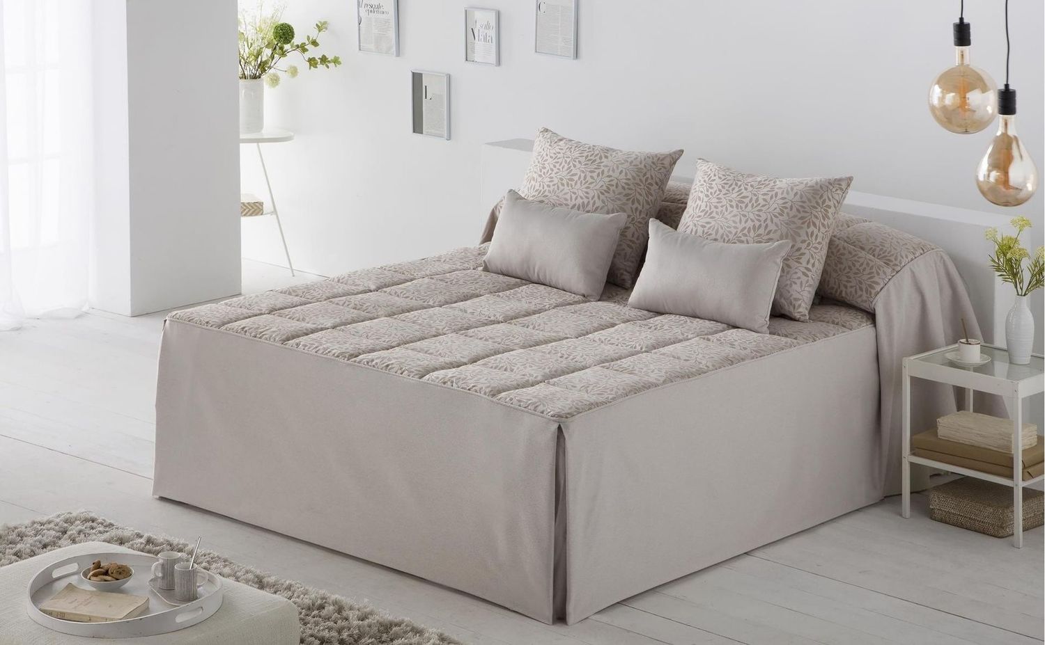 Colcha edredón MOD. FERRARA BEIG