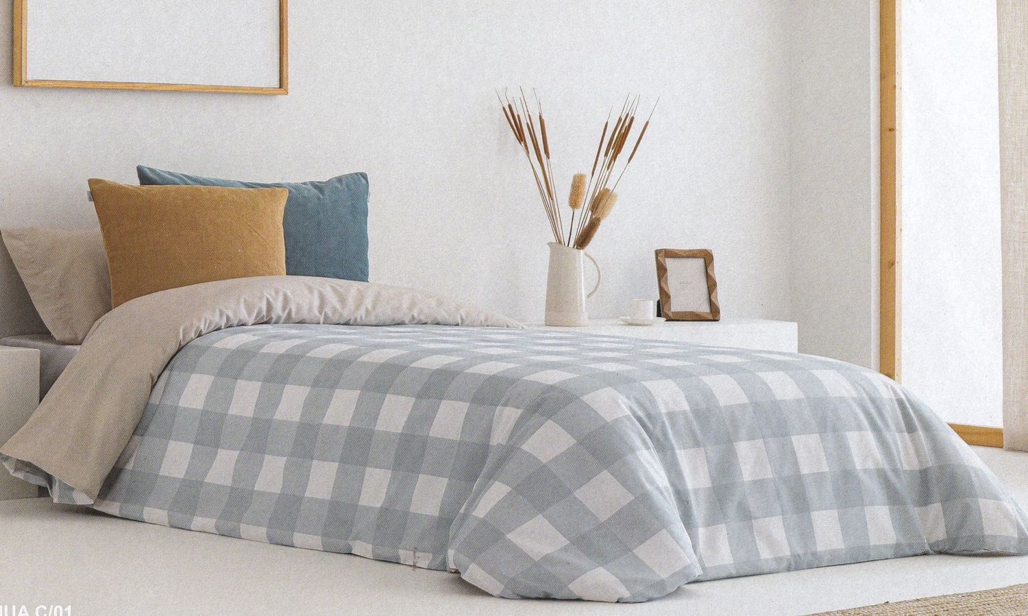 Funda nórdica 100% algodón MOD. ERMUA C01 -cama 105 cm.