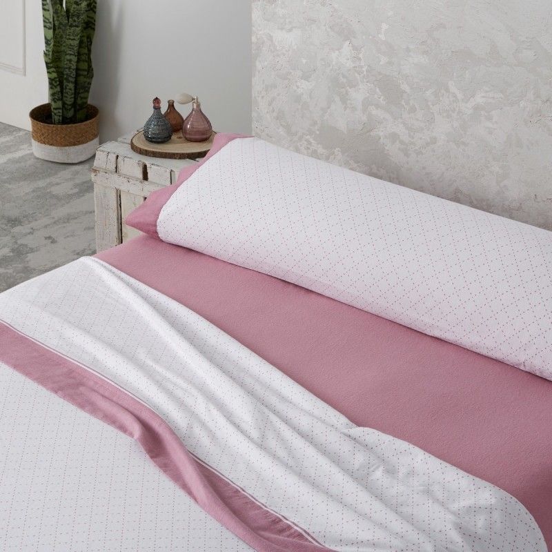J. sábanas franela MOD. BARBERA ROSE  - 150 cm.