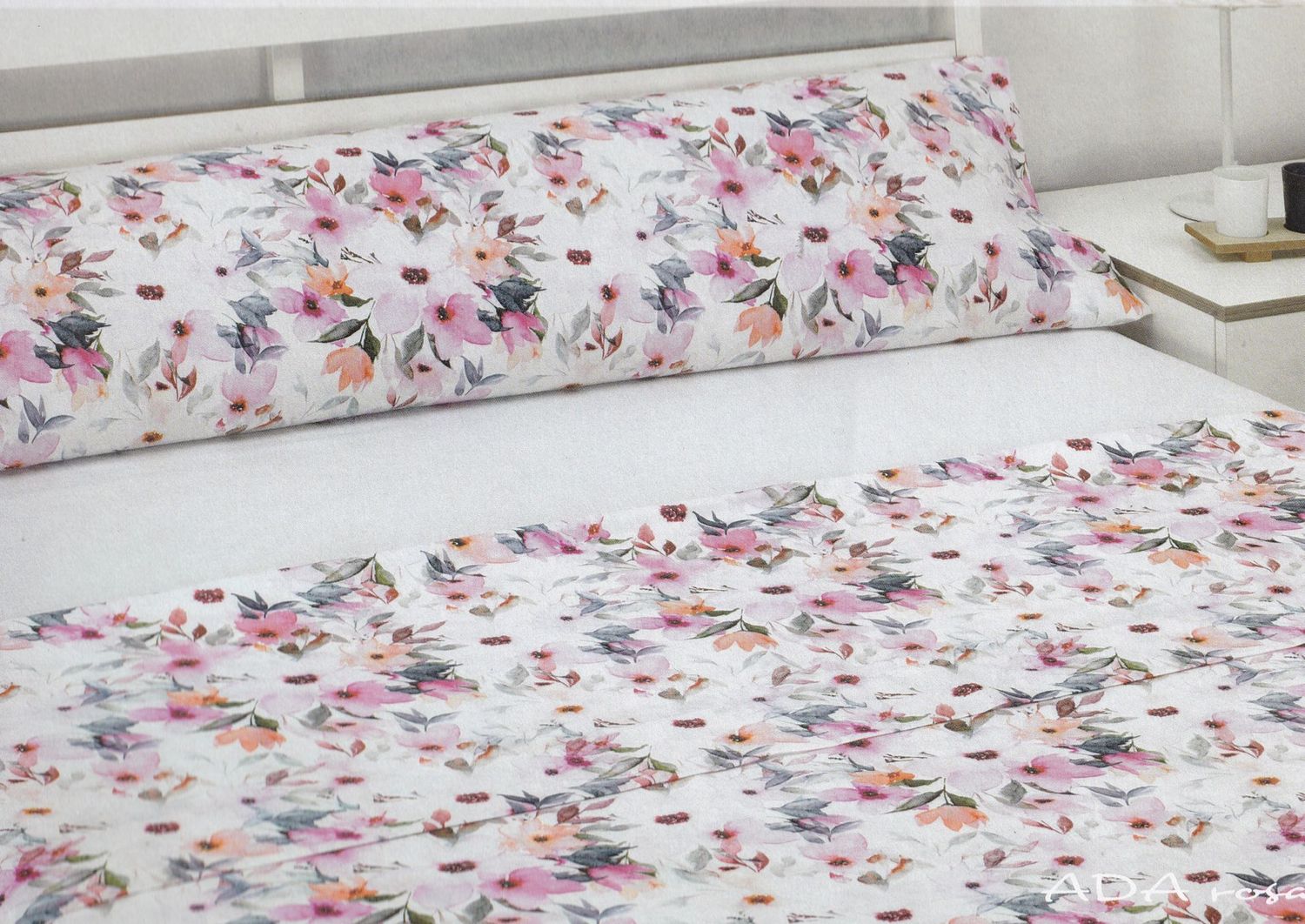 Juego de sábanas algodón - saten 300 hilos MOD. ADA - 135 cm