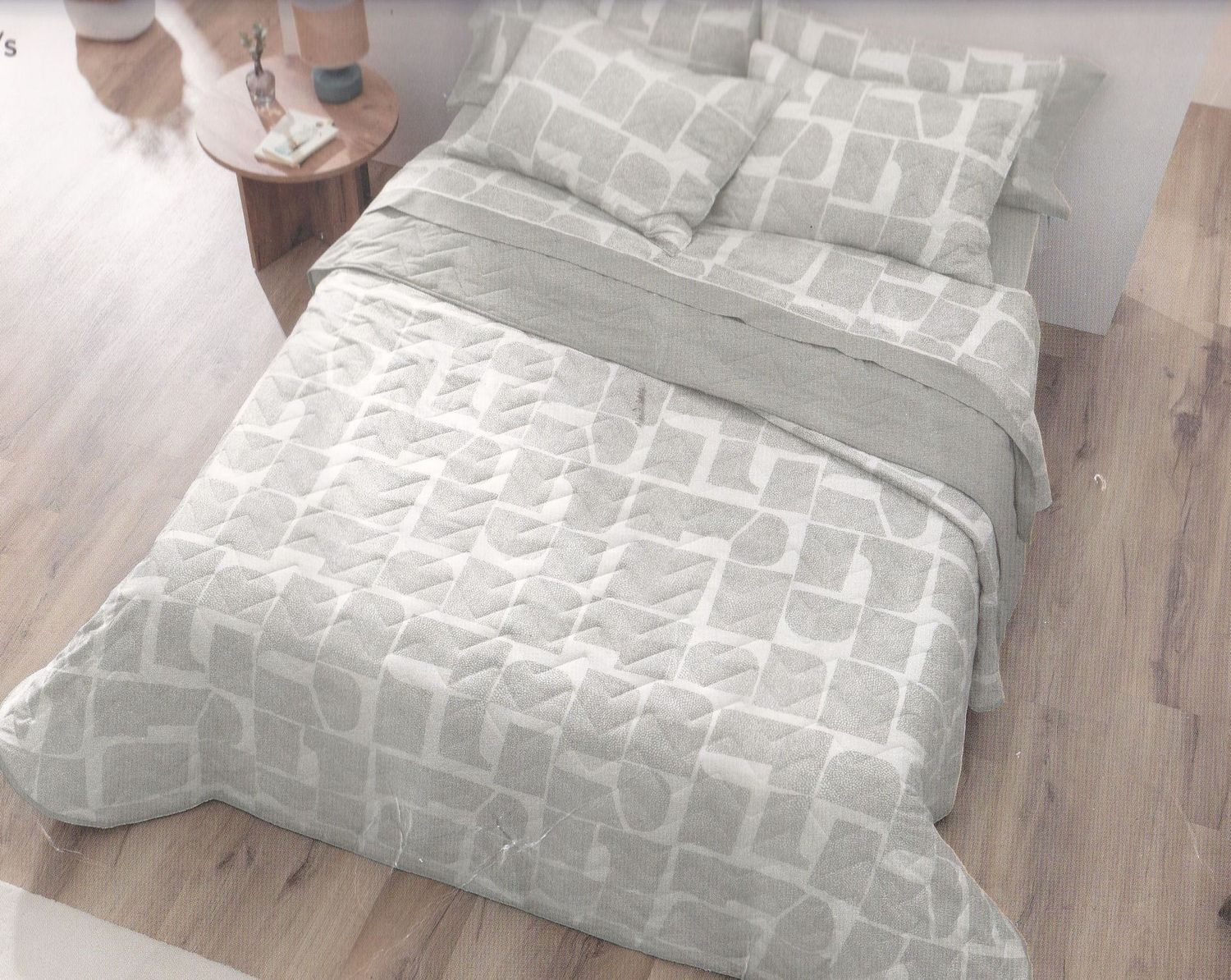 Colcha reversible MOD. ALGODON LAUREL - 135 CM.