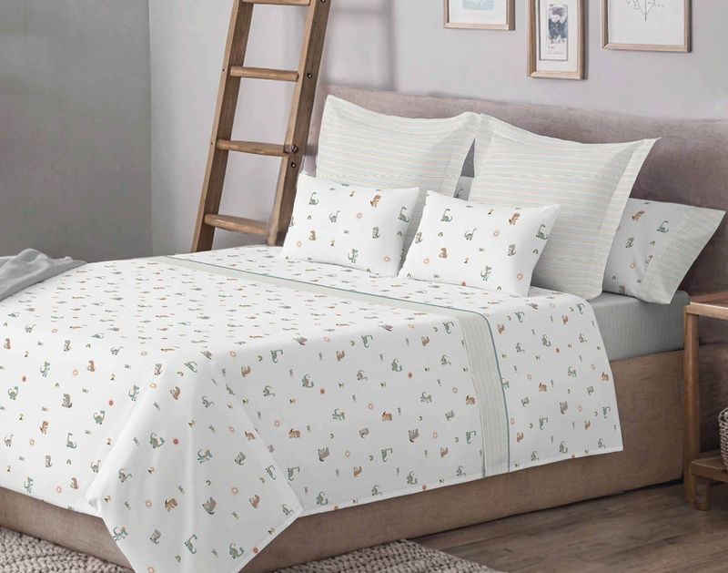 Juego de sábanas infantil MOD. DINO REX - 90 cm.