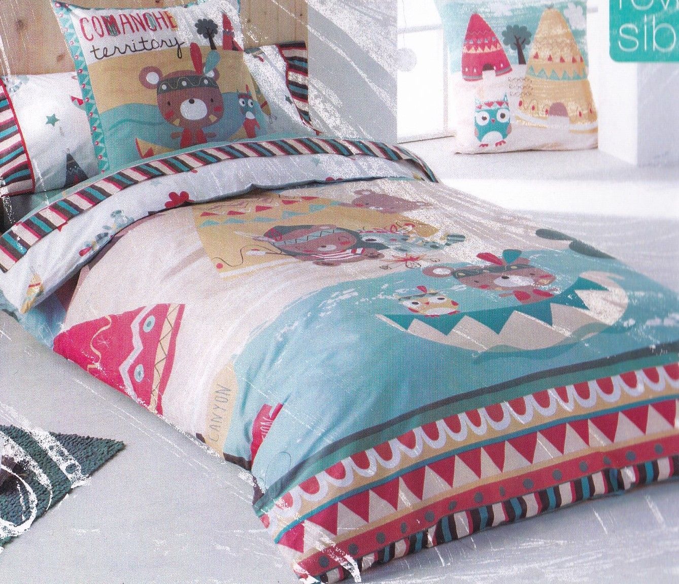 Funda nórdica MOD. INDIO JV cama 90 cm. 100% algodon