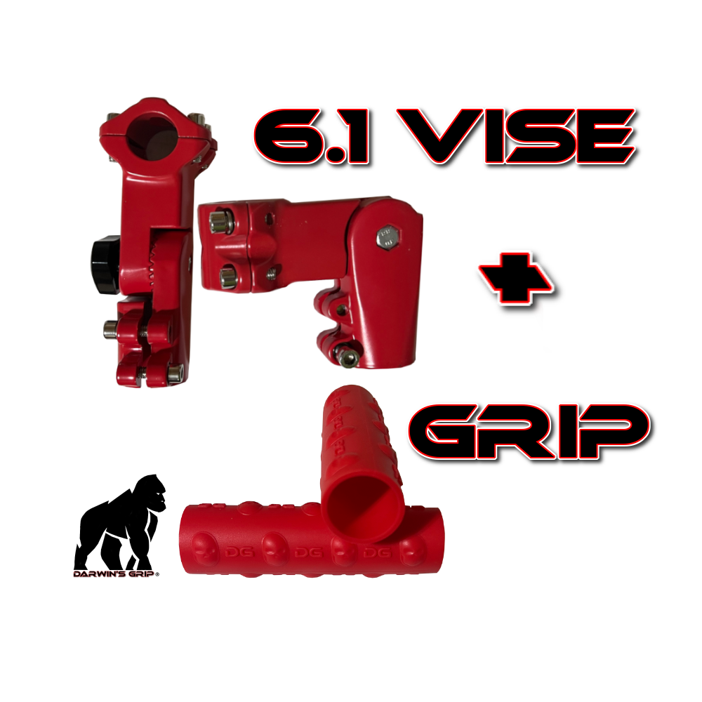 One 6.1 DG Vise or One red replacement grip or both.