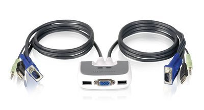 Iogear MiniView Micro USB Plus GCS632U - KVM / audio switch - 2 ports