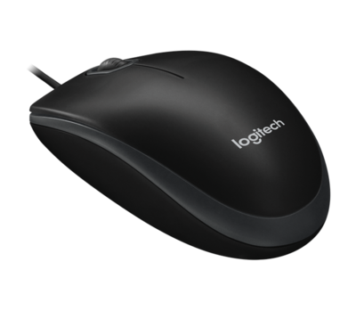 Logitech B100 Optical USB Mouse - 3 x Button - Black