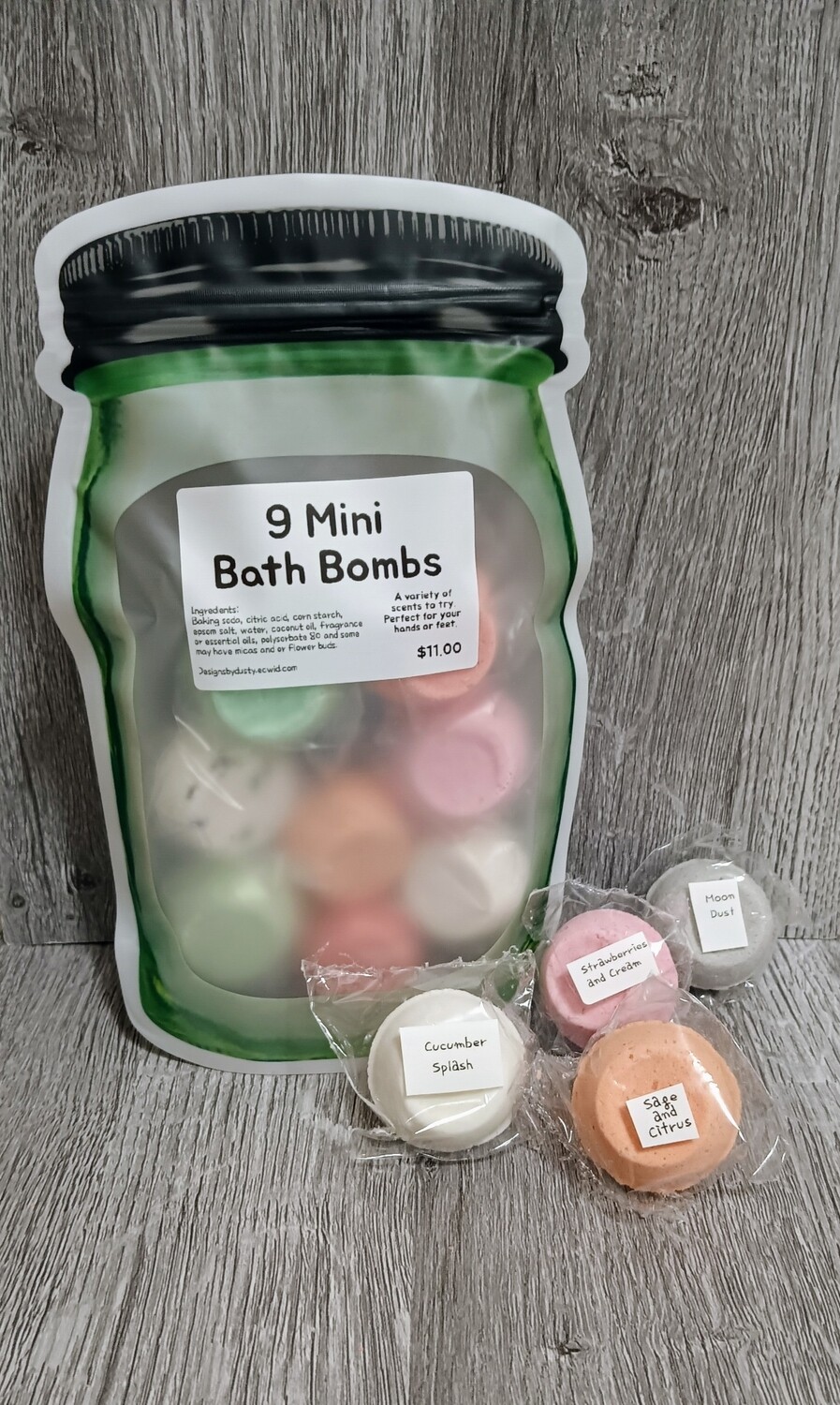 Mason Jar of Mini Bath Bombs