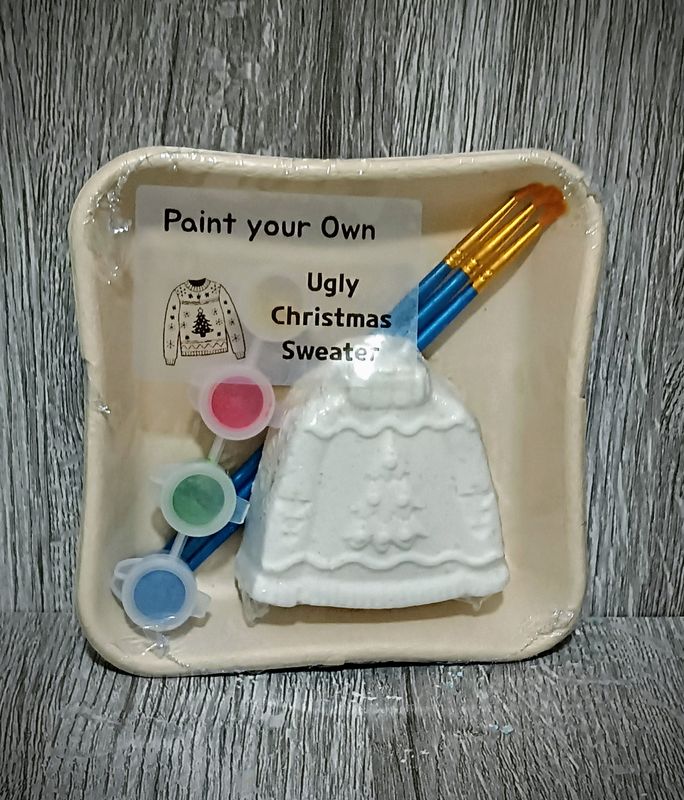 Ugly Christmas Sweater Paint Your Own Bath Bomb