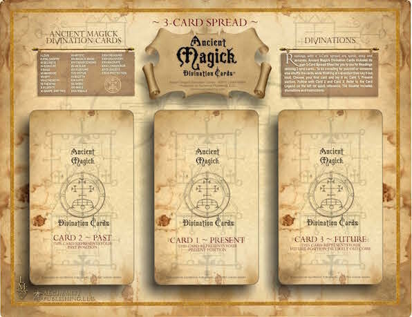 Ancient Magick 3-Card Layout Sheet