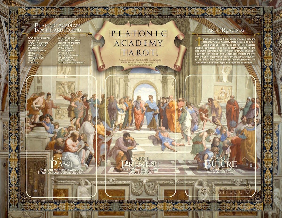 Platonic Academy Tarot 3-Card Layout Sheet
