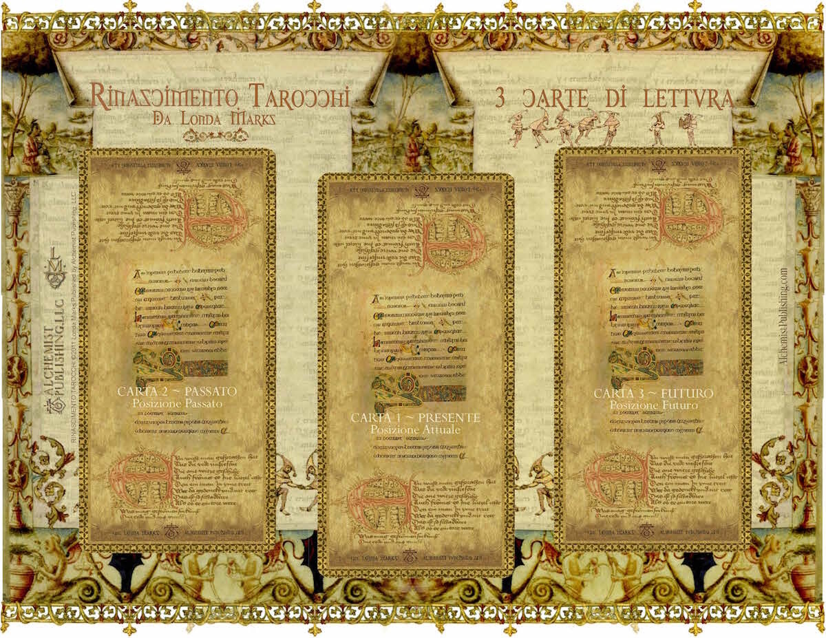 Rinascimento Tarocchi 3-Card Layout Sheet