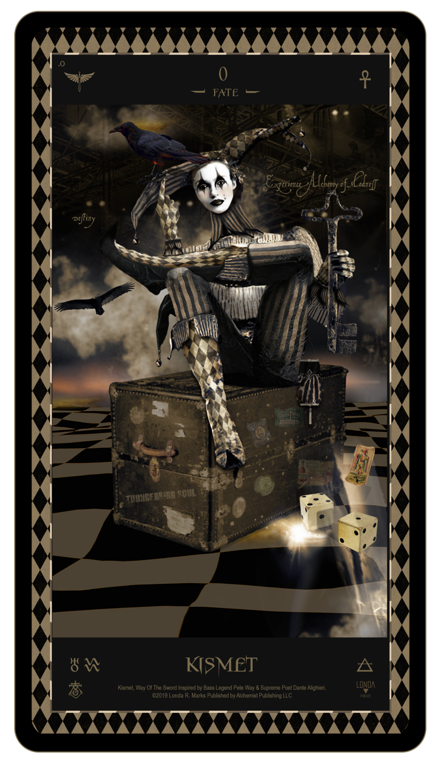 &quot;Kismet, Way Of The Sword,&quot; Digital Tarot Card: 0 Kismet