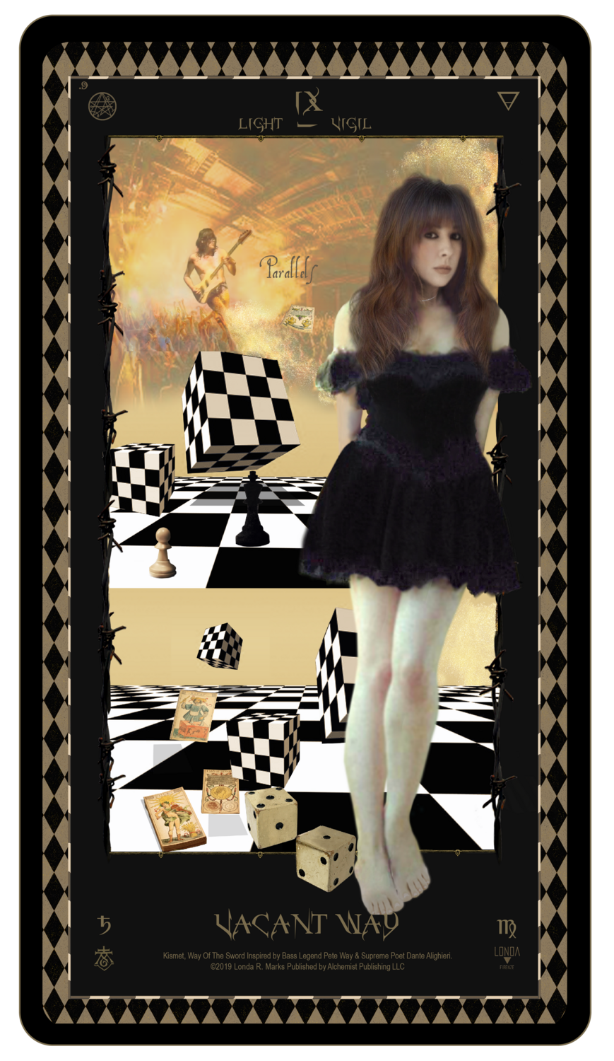 &quot;Kismet, Way Of The Sword,&quot; Digital Tarot Card: IX Vacant Way