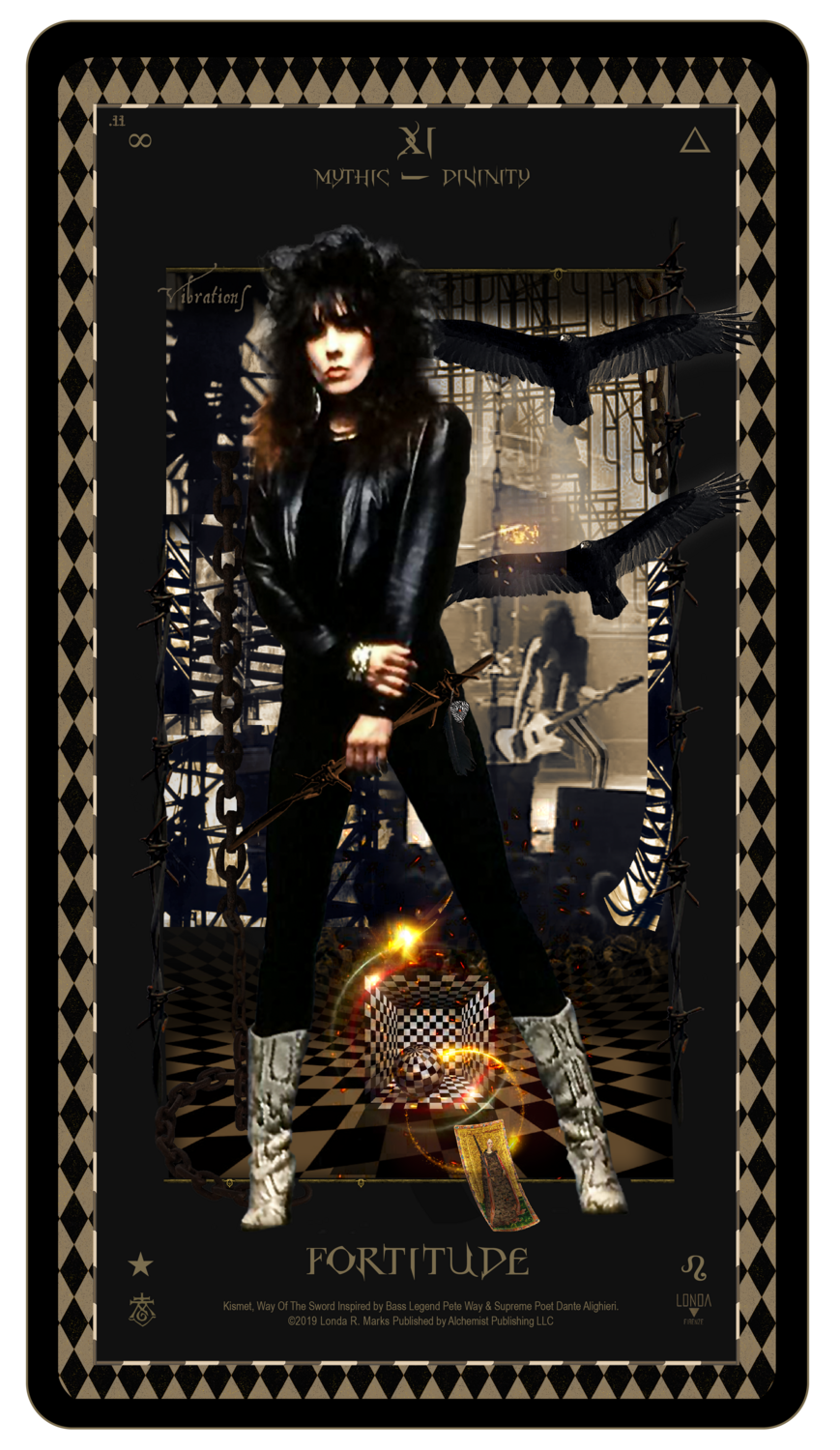 &quot;Kismet, Way Of The Sword,&quot; Digital Tarot Card: XI Fortitude