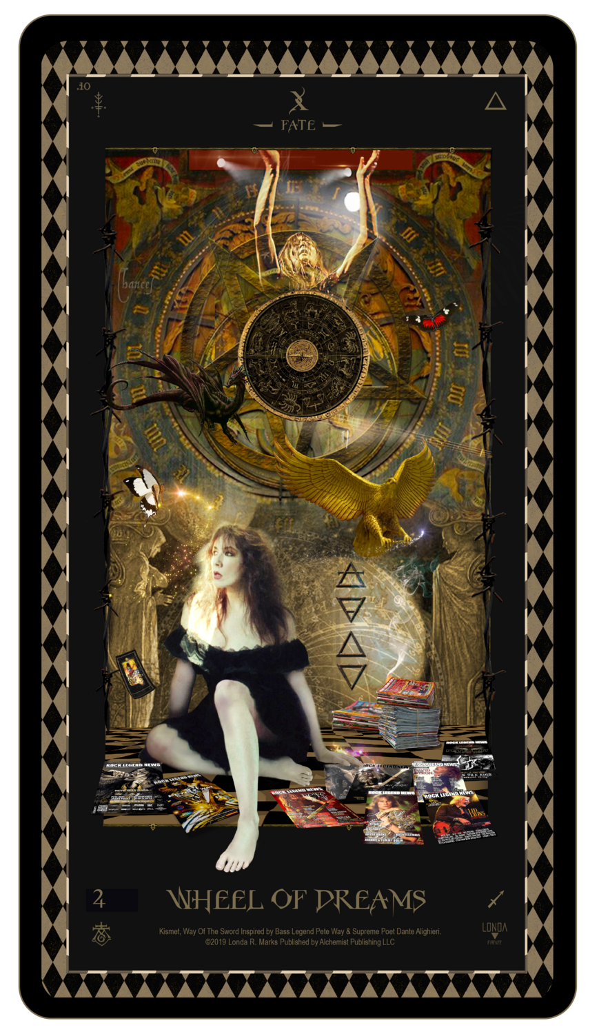 &quot;Kismet, Way Of The Sword,&quot; Digital Tarot Card: X Wheel Of Dreams
