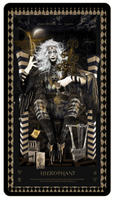 &quot;Kismet, Way Of The Sword,&quot; Digital Tarot Card: V Hierophant