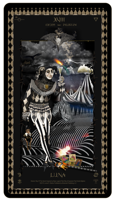 &quot;Kismet, Way Of The Sword,&quot; Digital Tarot Card: XVIII Luna