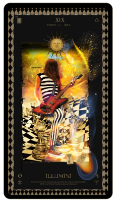 "Kismet, Way Of The Sword," Digital Tarot Card: XIX Illumini