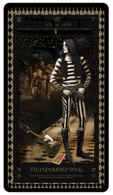 "Kismet, Way Of The Sword," Digital Tarot Card: VII Thunderbird Soul