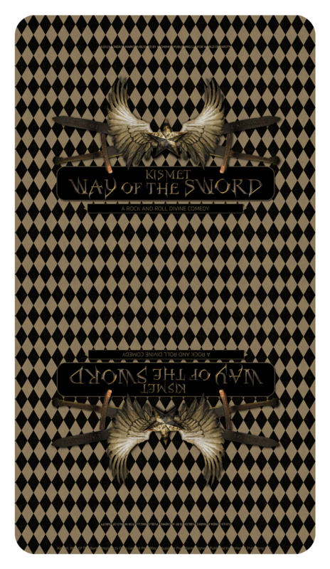 &quot;Kismet, Way Of The Sword,&quot; Digital Tarot Card Back