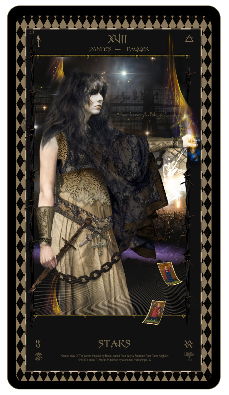 &quot;Kismet, Way Of The Sword,&quot; Digital Tarot Card: XVII Stars