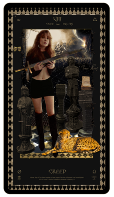 "Kismet, Way Of The Sword," Digital Tarot Card: VIII Creed