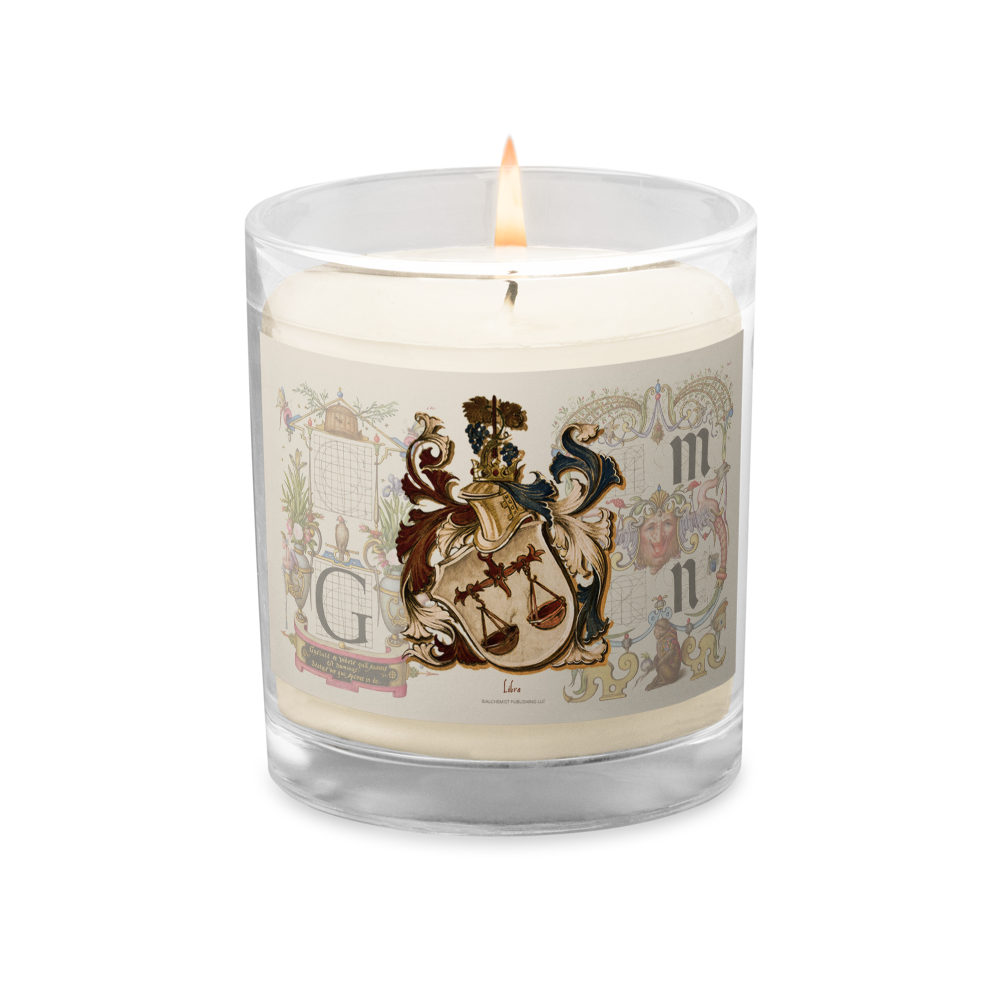 Libra Coat Of Arms Zodiac Candle