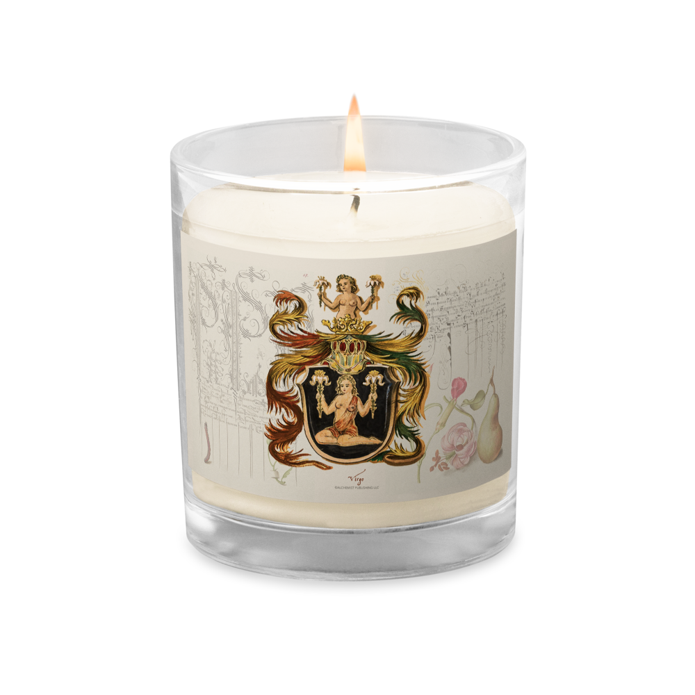 Virgo Coat Of Arms Zodiac Candle