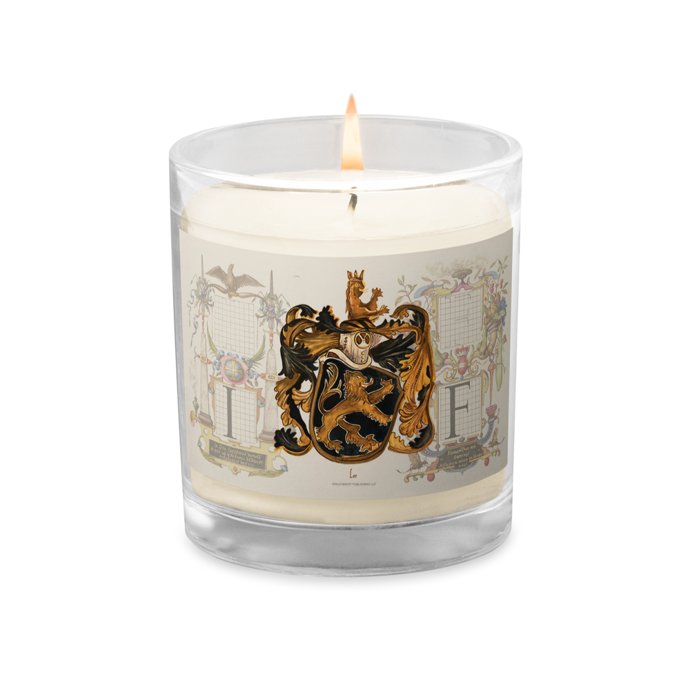 Leo Coat Of Arms Zodiac Candle