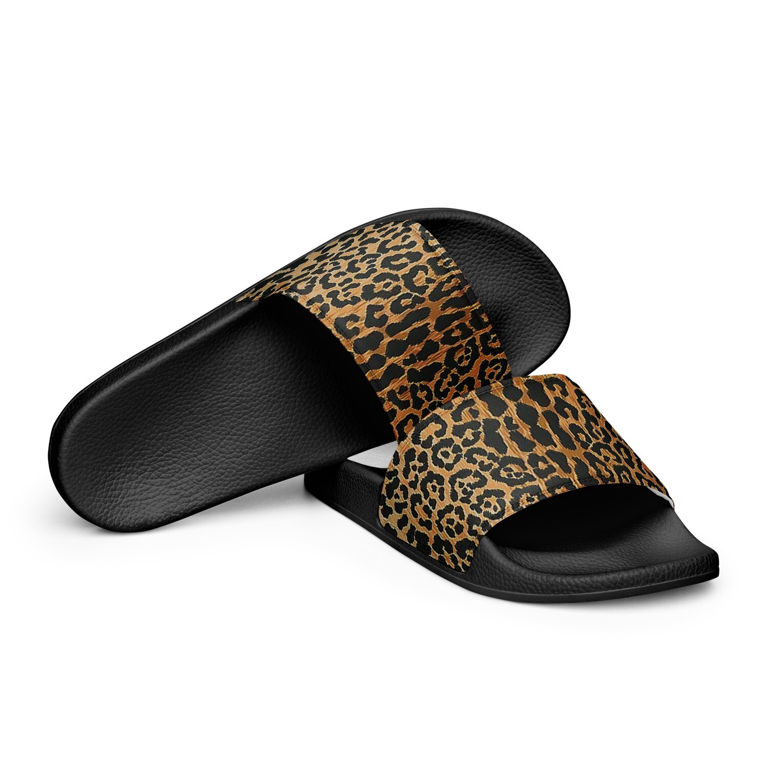 Men&#39;s Leopard Print Slides