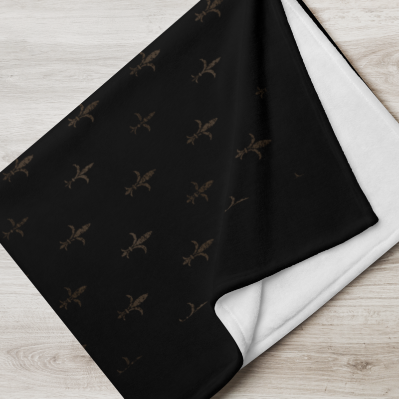 Fleur de lis Throw Blanket